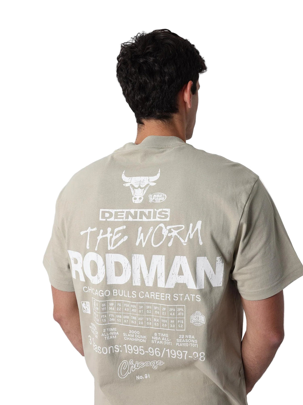 M&N NBA Chicago Bulls Career Tee - Dennis Rodman (Sustained Grey)