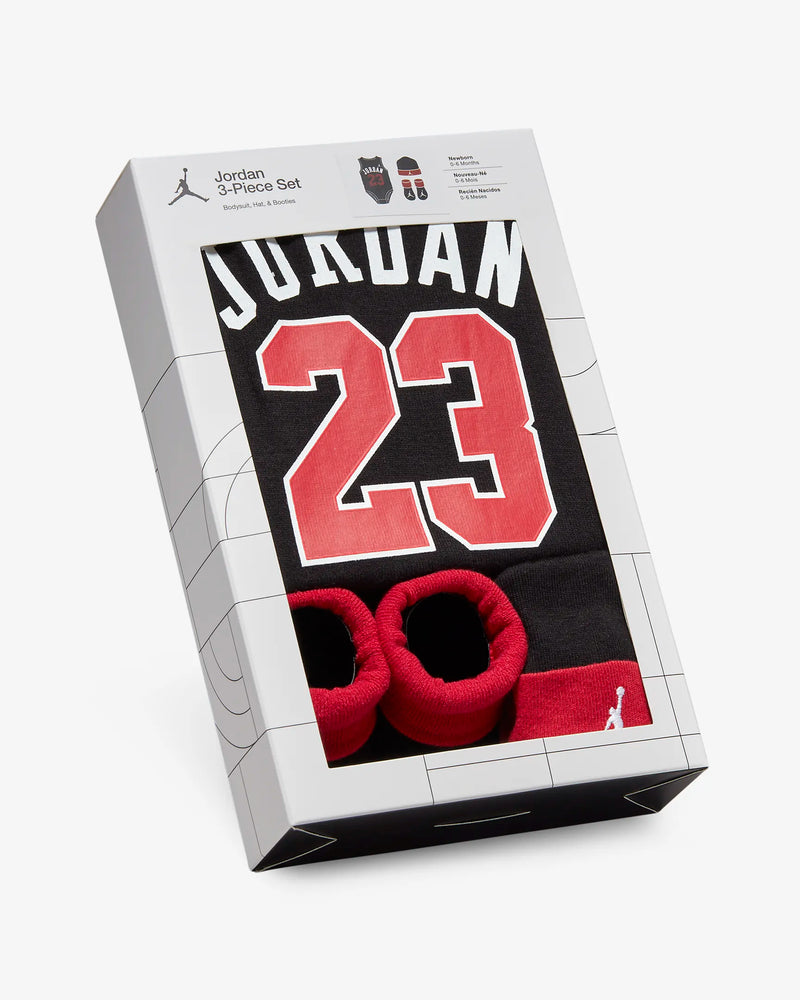 Toddlers Jordan 3pc Jersey Set - Black/Red - 0-6M