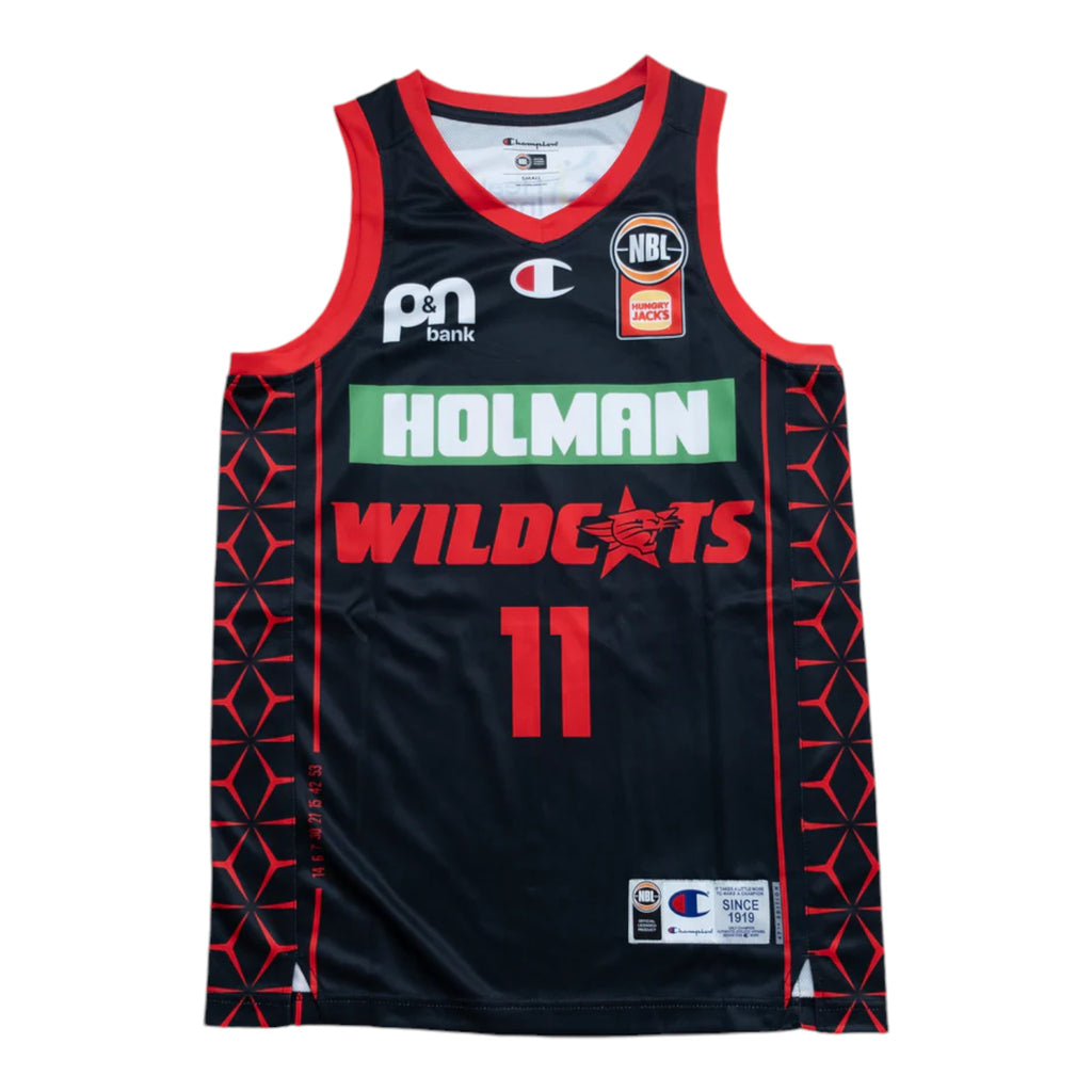 Champion NBL 24/25 Perth Wildcats Away Jersey - Bryce Cotton (Black)