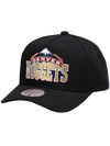 M&N Black Team Colour Pro Pinch Snapback - Denver Nuggets
