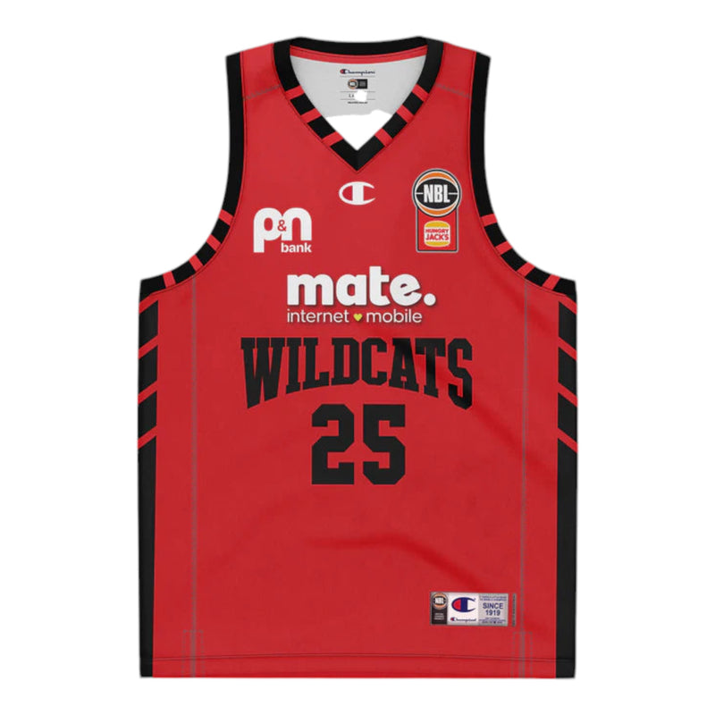 Champion NBL "Hoops Fest" 24/25 Perth Wildcats Jersey - Keanu Pinder (Red)