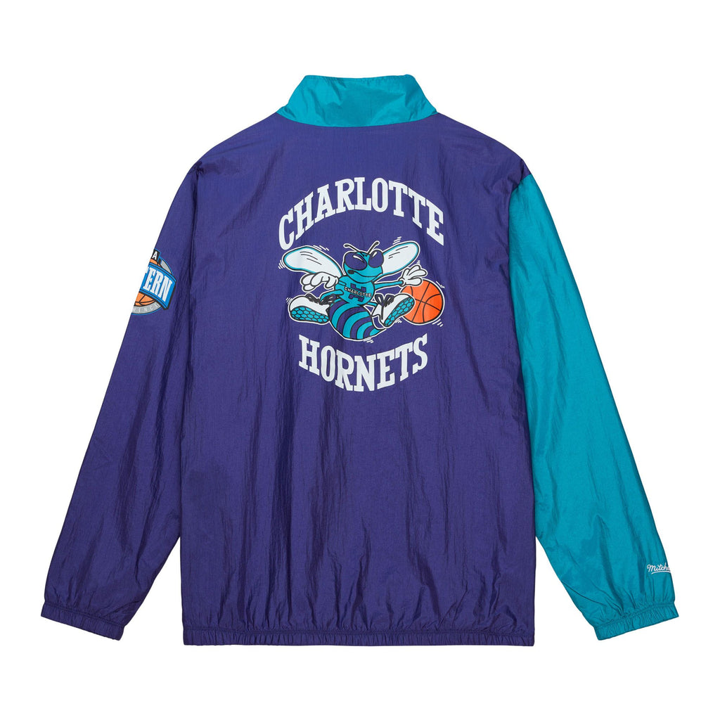 M&N Arched Retro Windbreaker - Charlotte Hornets