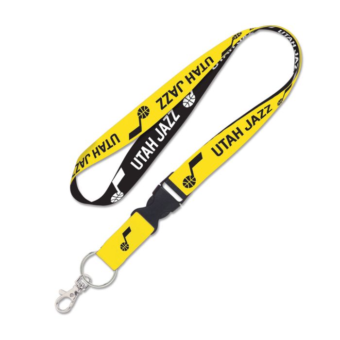 Wincraft Utah Jazz Lanyard W/Detachable Buckle 1” (Black/Yellow)