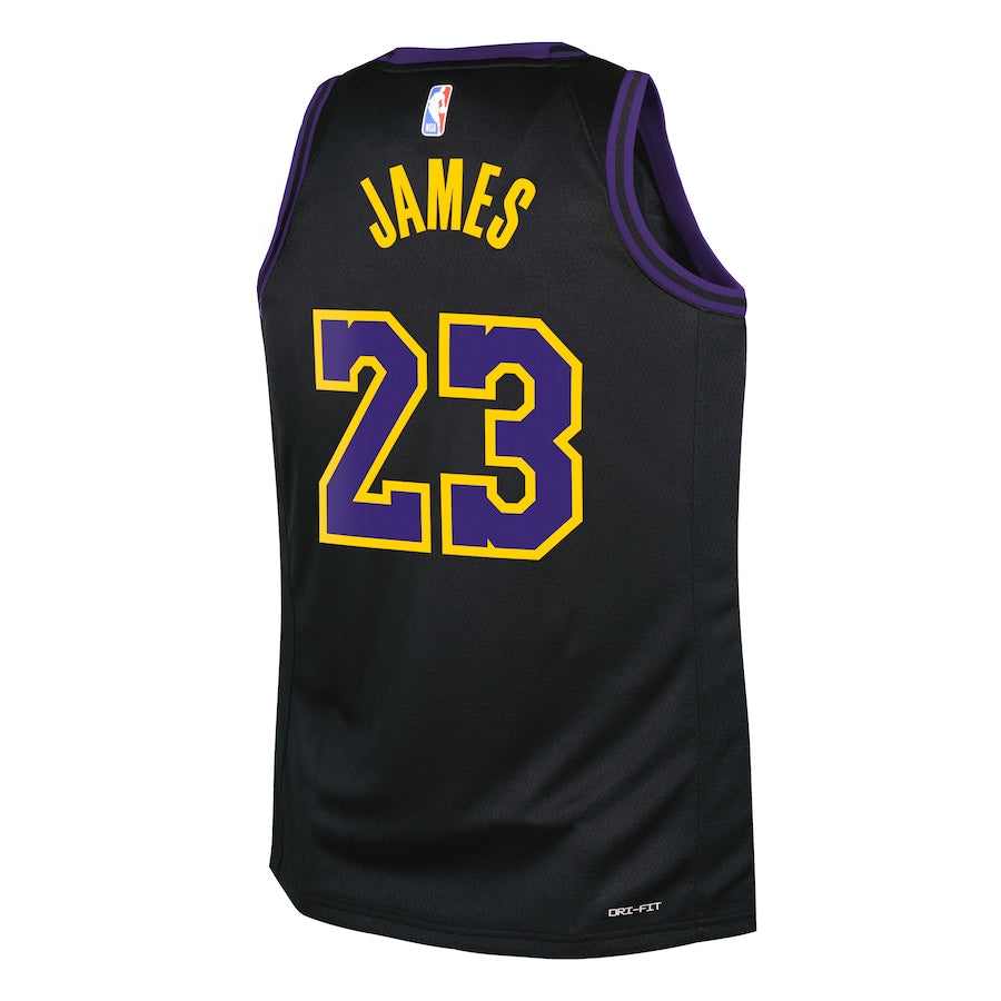 Youth Nike LeBron James City Edition Swingman Jersey - Los Angeles Lakers