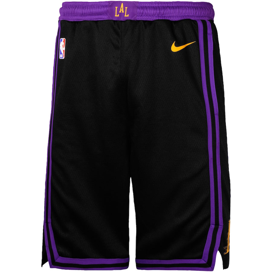 Youth Nike City Edition Swingman Shorts - Los Angeles Lakers