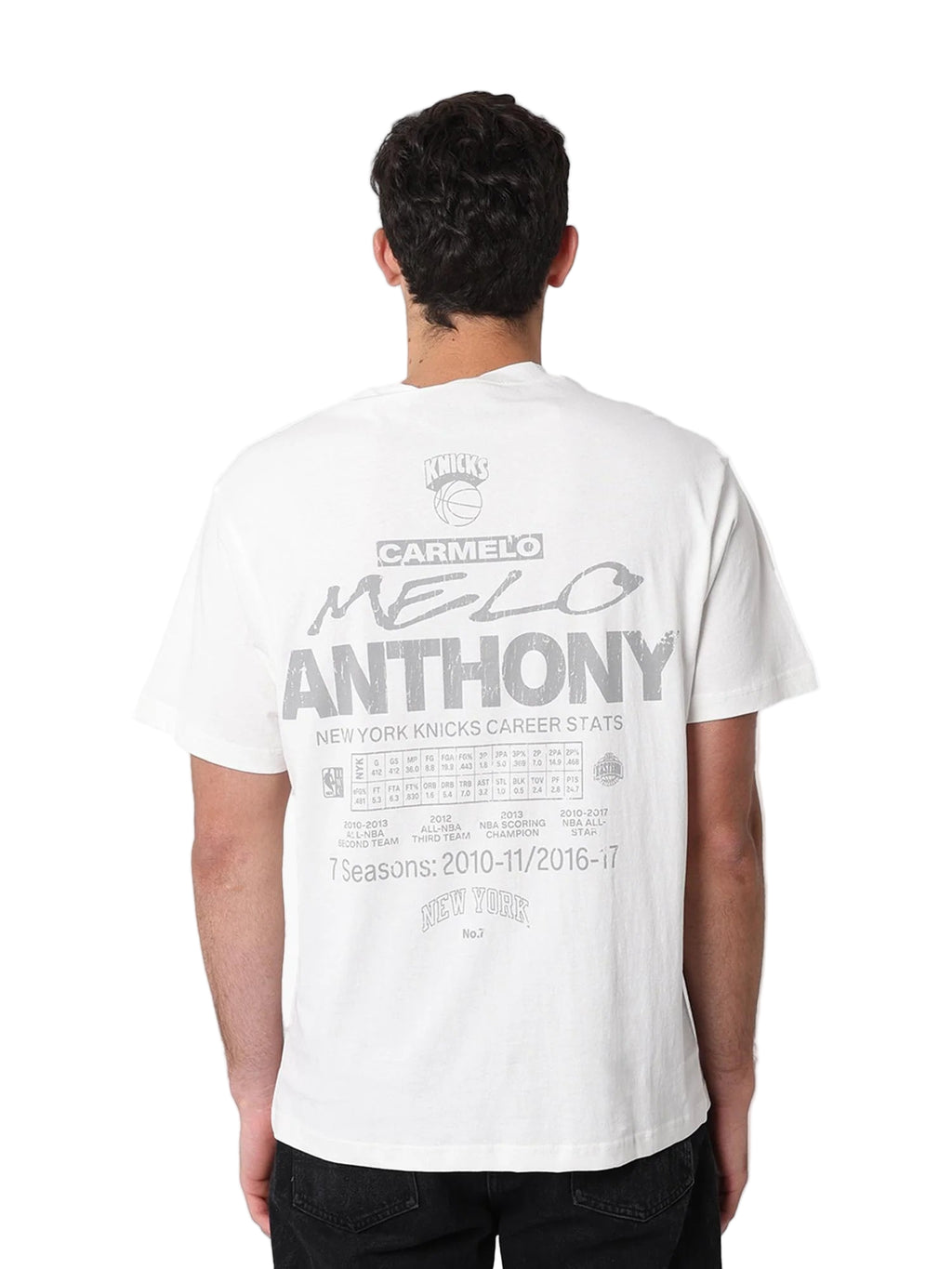 M&N NBA New York Knicks Career Tee - Carmelo Anthony (Vintage White)