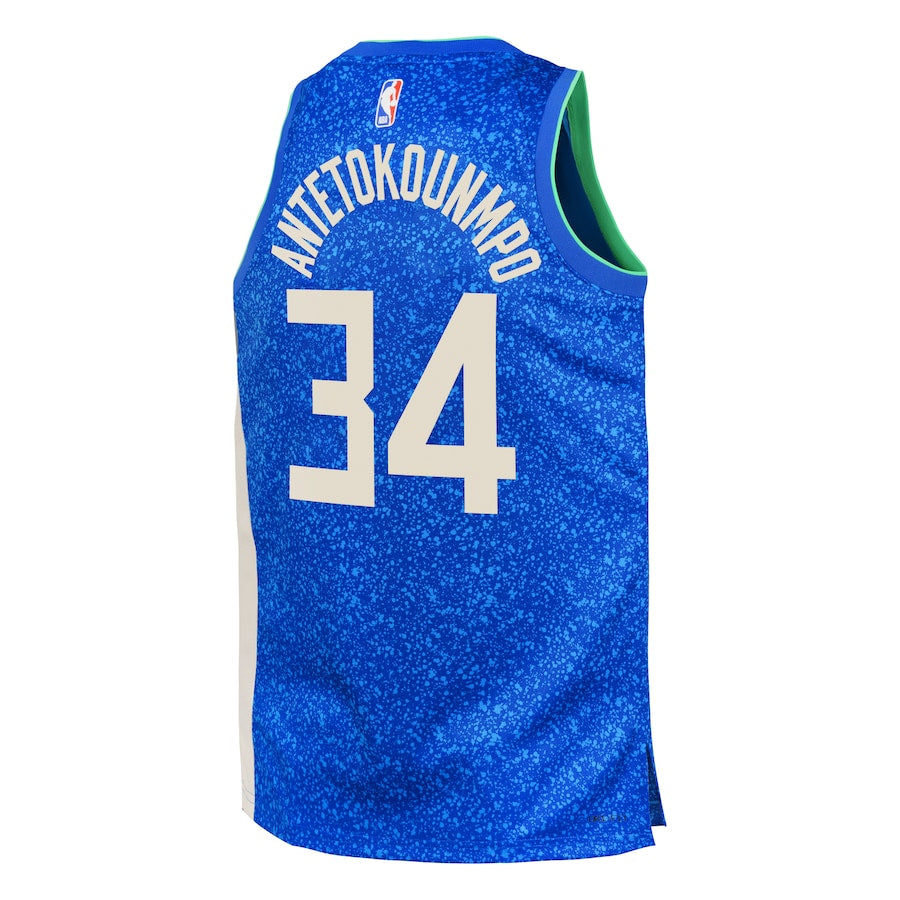 Youth Nike Giannis Antetokounmpo City Edition Swingman Jersey - Milwaukee Bucks
