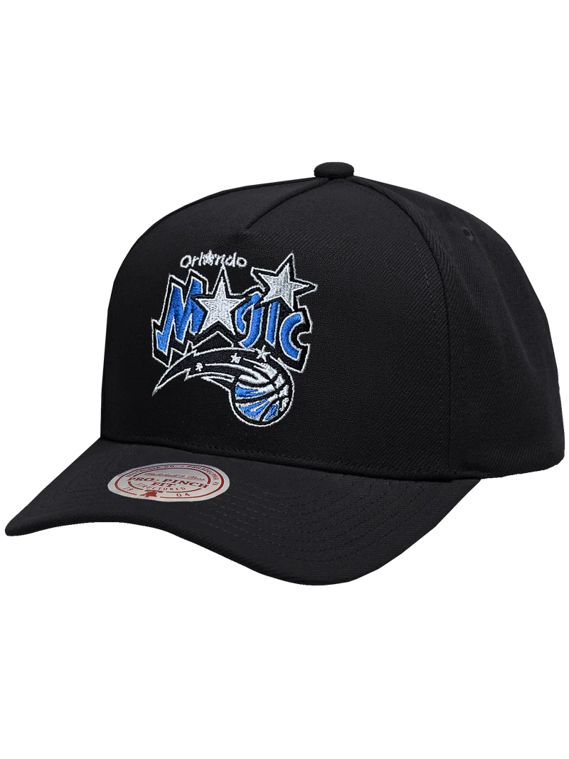 M&N Black Team Colour Pro Pinch Snapback - Orlando Magic