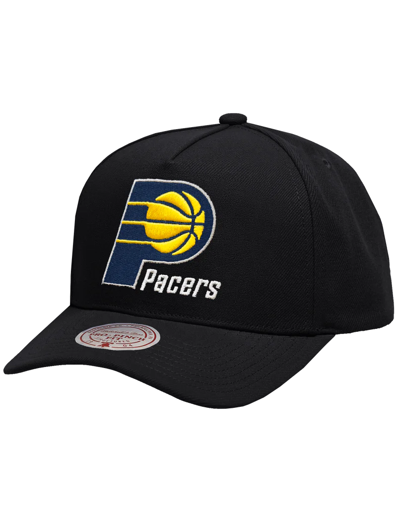 M&N Black Team Colour Pro Pinch Snapback - Indiana Pacers