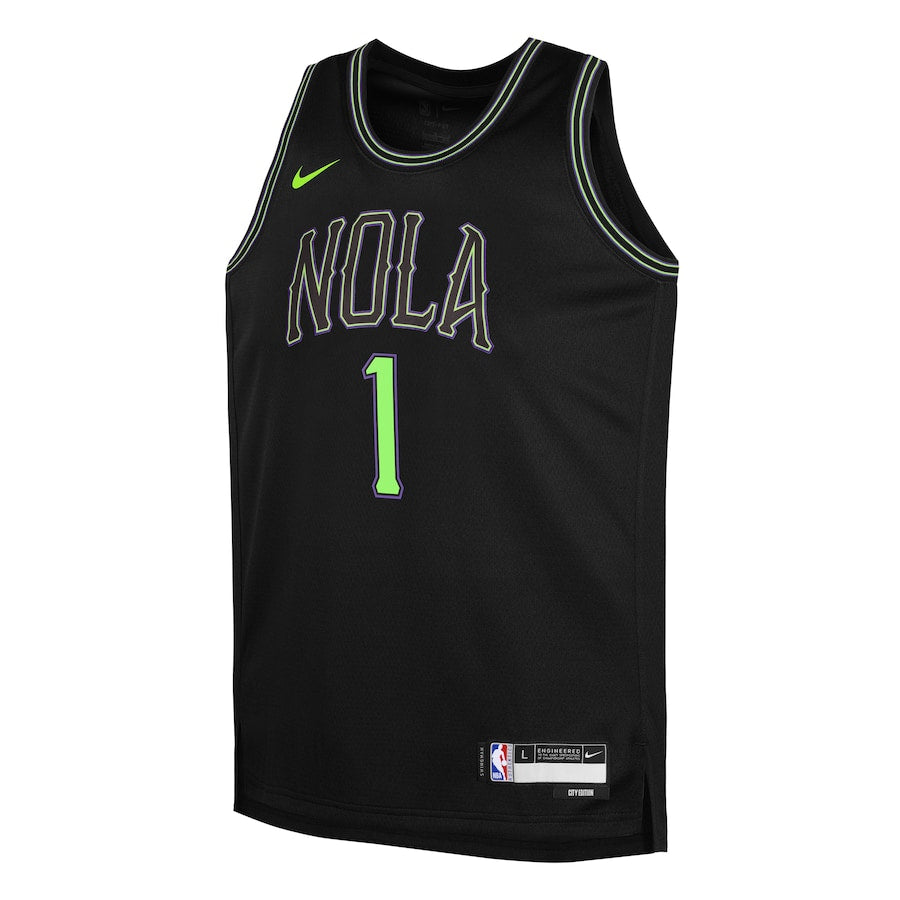 Youth Nike Zion Williamson City Edition Swingman Jersey - New Orleans Pelicans