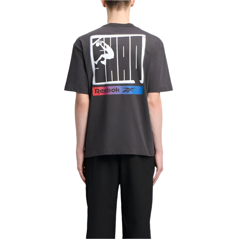 Reebok GS HS SHAQ Silo Logo Tee Washed Black - 100218846