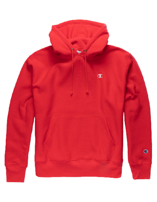 Red champion reverse weave 2025 hoodie