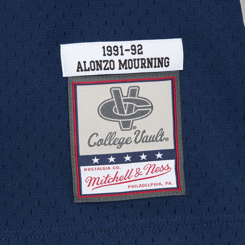 M&N NCAA HWC Swingman Jersey Alonzo Mourning Georgetown Hoyas (91-92 Atlantic Blue) New Cut