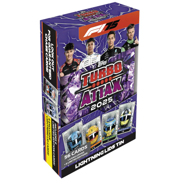 Topps 2025 F1 Turbo Attax Mega Tin (Artwork Selected at Random)