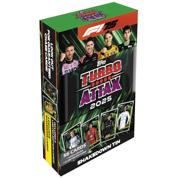 Topps 2025 F1 Turbo Attax Mega Tin (Artwork Selected at Random)