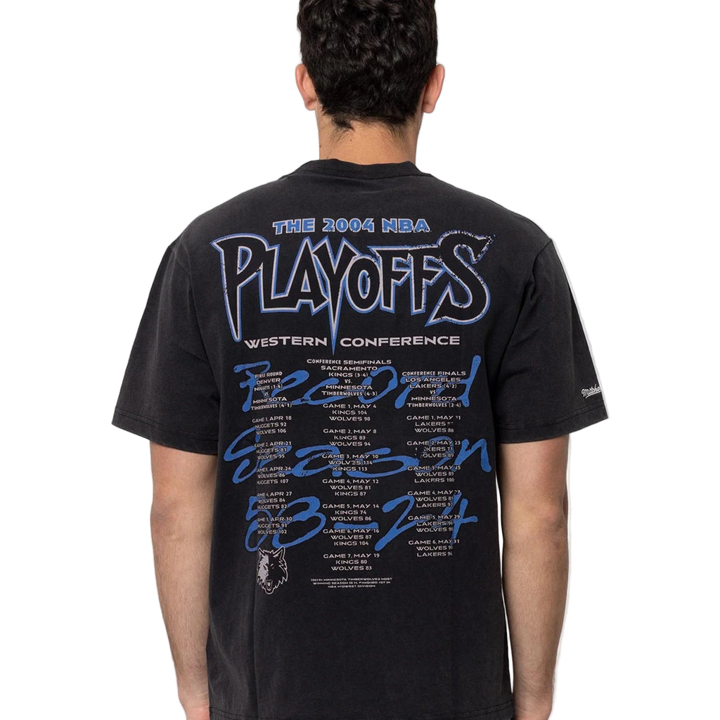 M&N Playoff Merch Tee - Minnesota Timberwolves (Faded Slate)