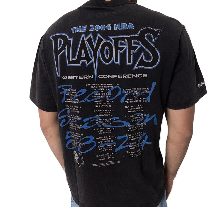 M&N Playoff Merch Tee - Minnesota Timberwolves (Faded Slate)