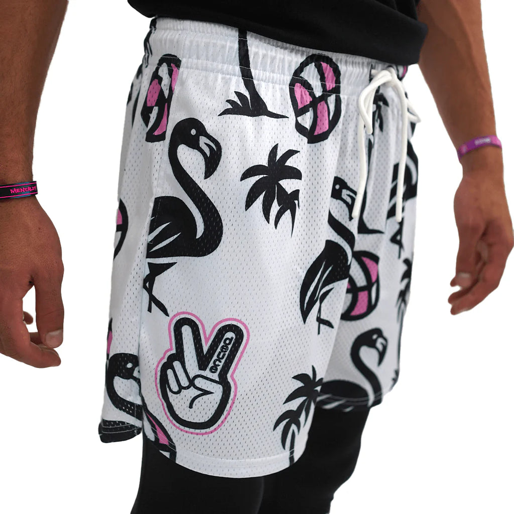 Deuce Mesh Shorts - Paradise White