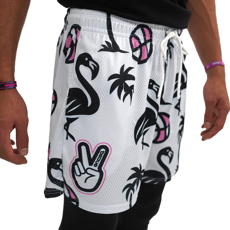 Deuce Mesh Shorts - Paradise White