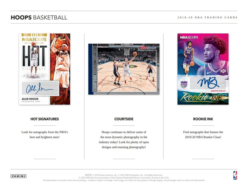 2019-20 Panini NBA Hoops Hobby PACK