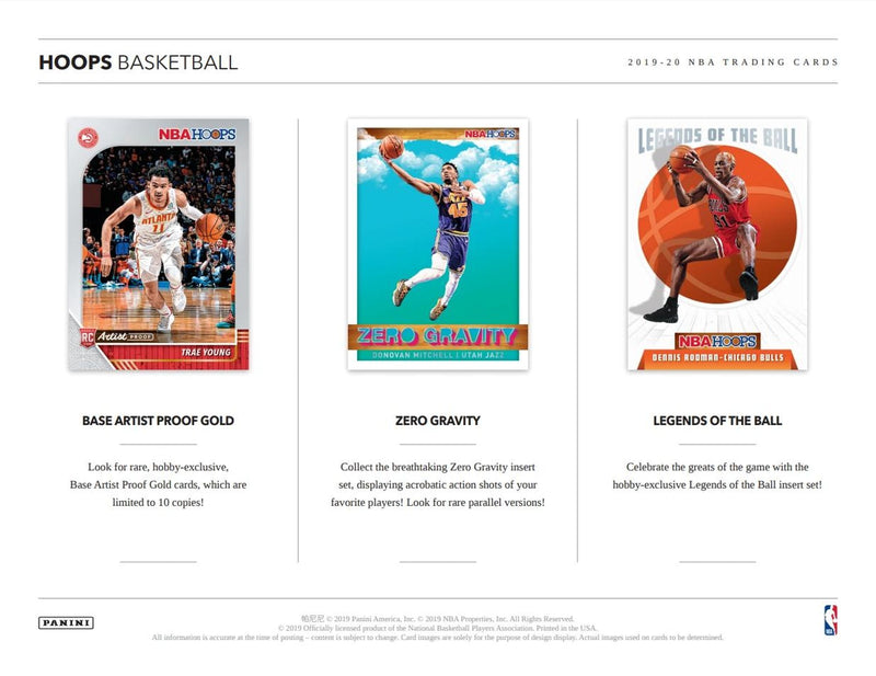 2019-20 Panini NBA Hoops Hobby PACK