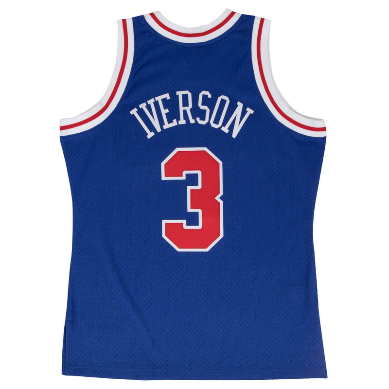 Allen Iverson Hardwood Classic Jersey (1996/97 76ers Blue) New Cut