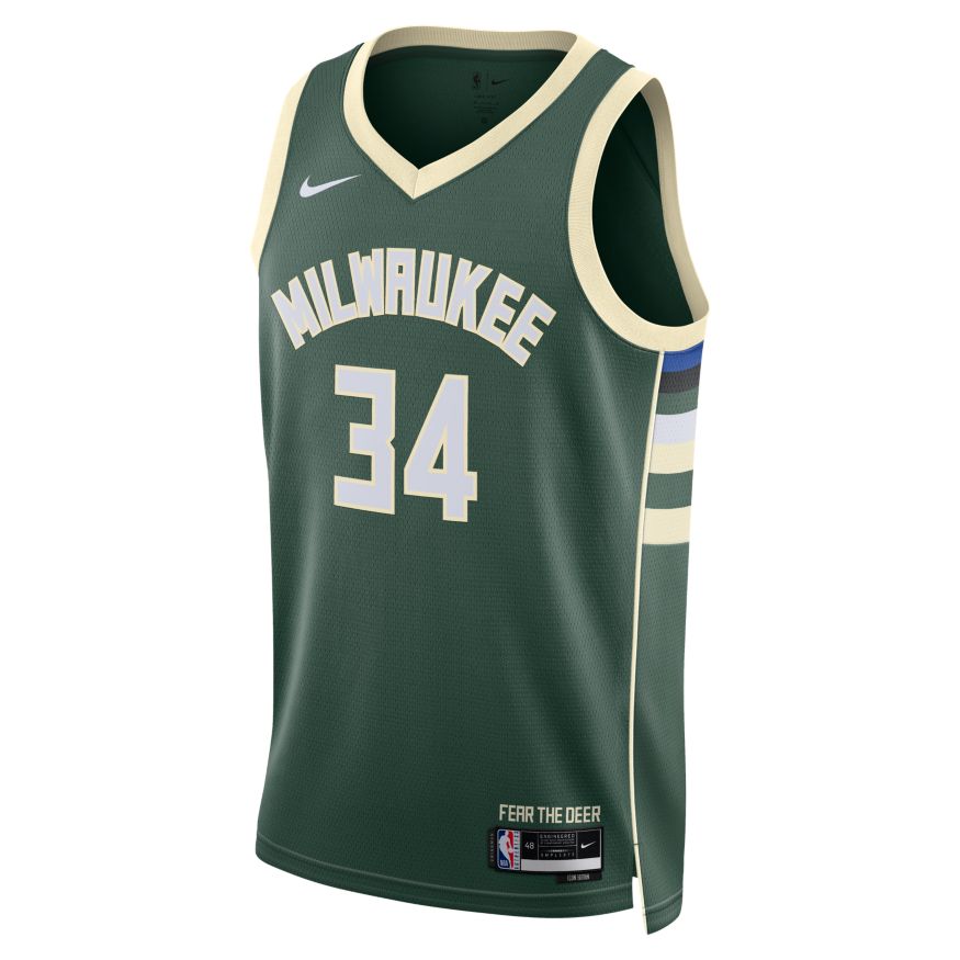 Nike Swingman NBA Giannis Antetokounmpo Milwaukee Bucks Icon Jersey 2022/23 - DN2012-323