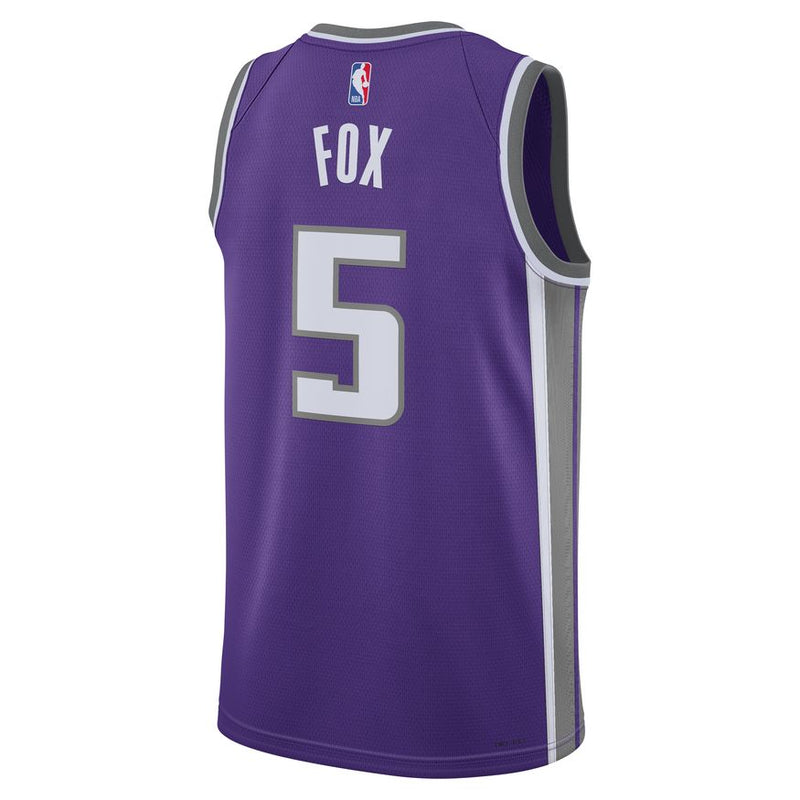 Nike Youth 2021-22 City Edition Sacramento Kings De'Aaron Fox #5 Black Swingman Jersey
