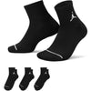 Jordan Socks 3pk Quarter Sock Black - SX5544-010