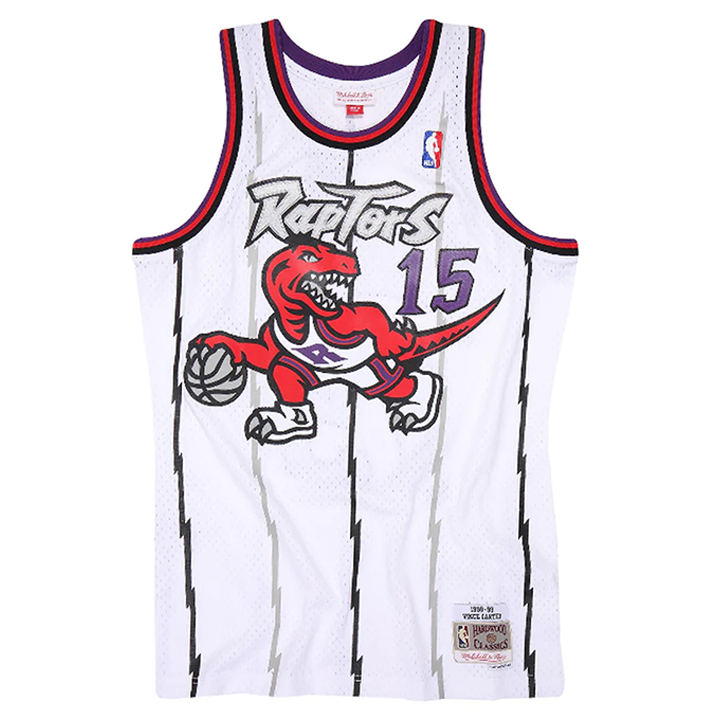 Vince Carter Hardwood Classic Jersey (1998/98 Raptors White) New Cut