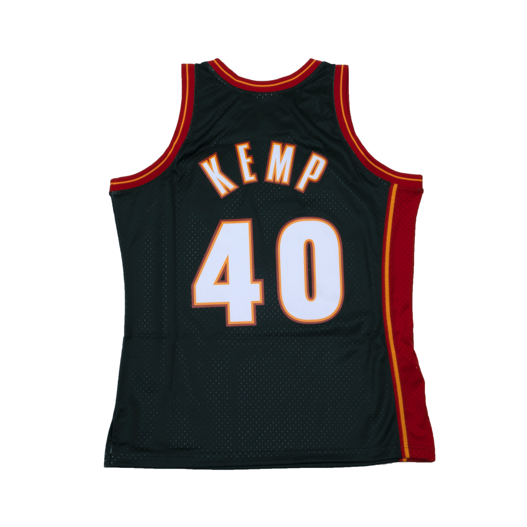 M&N Shawn Kemp HWC Swingman Road Jersey (Seattle Supersonics 1995
