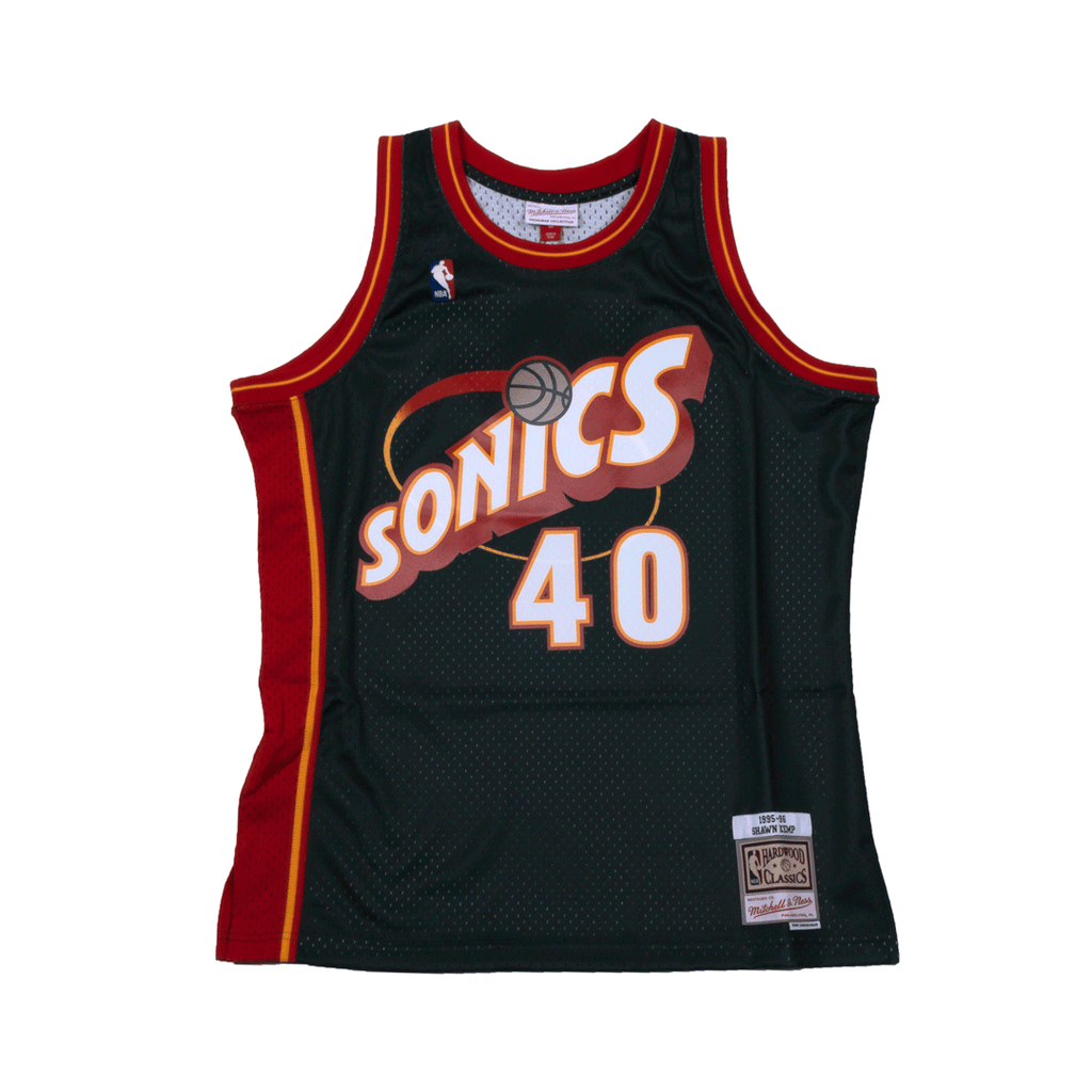 M&N Shawn Kemp HWC Swingman Road Jersey (Seattle Supersonics 1995/96)