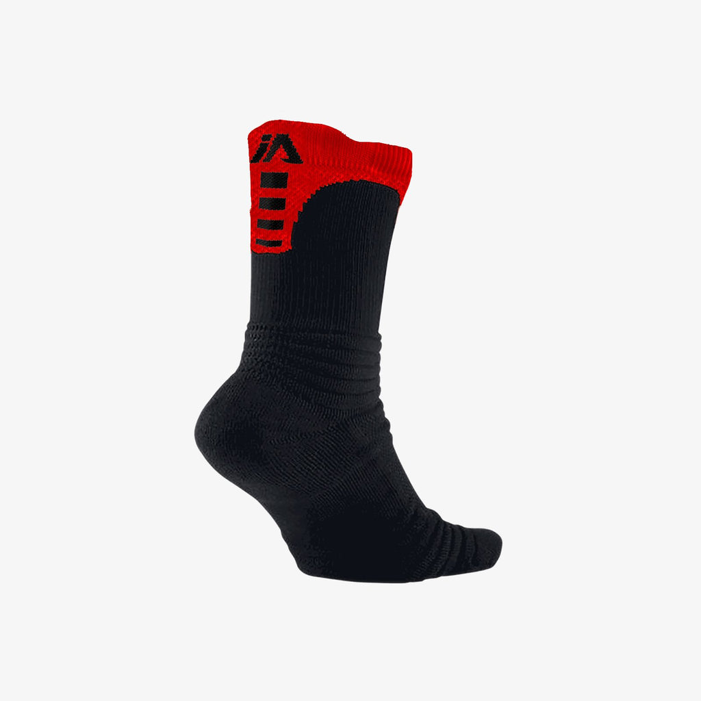 iAthletic Elite Crew Sock - (Black/Red)