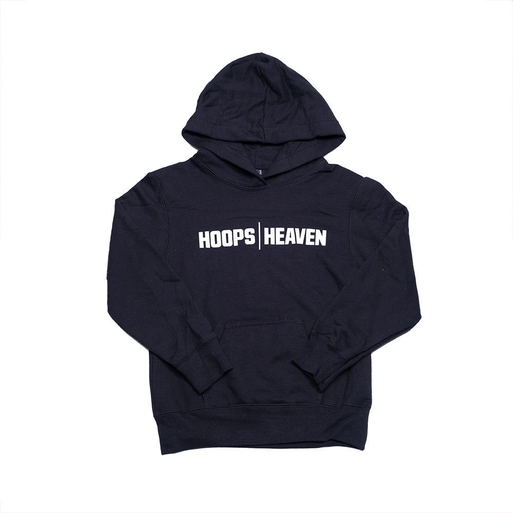 Youth Hoops Heaven Word Hoodie Black