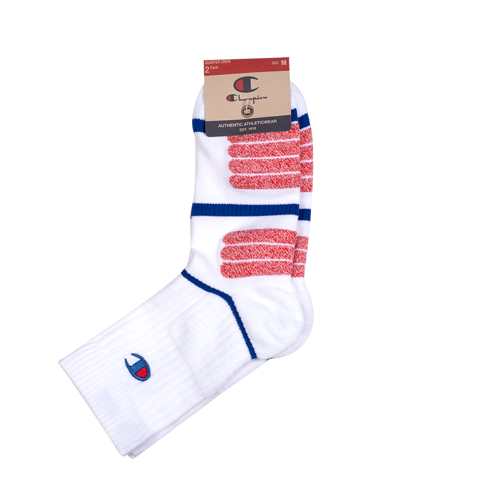 Champion NBL Quarter Sock - 2 Pk - White