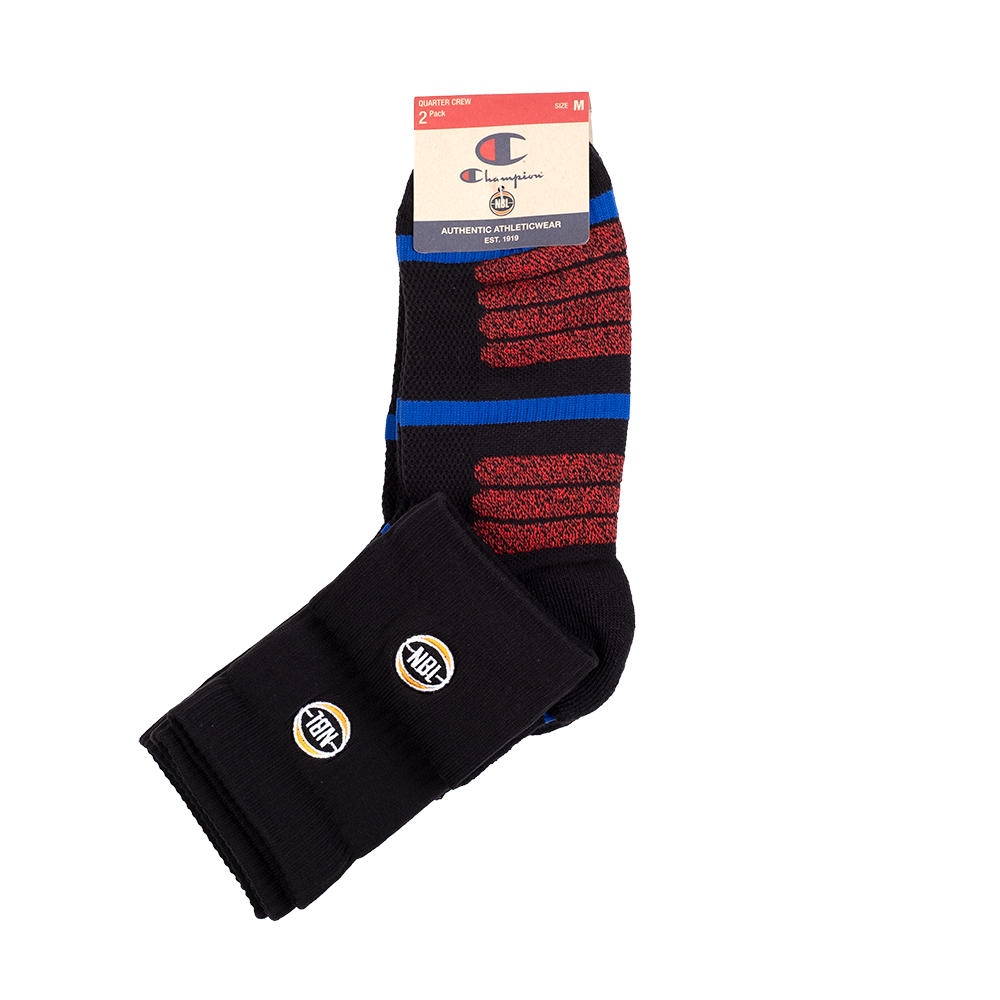 Champion NBL Quarter Sock - 2 Pk - Black